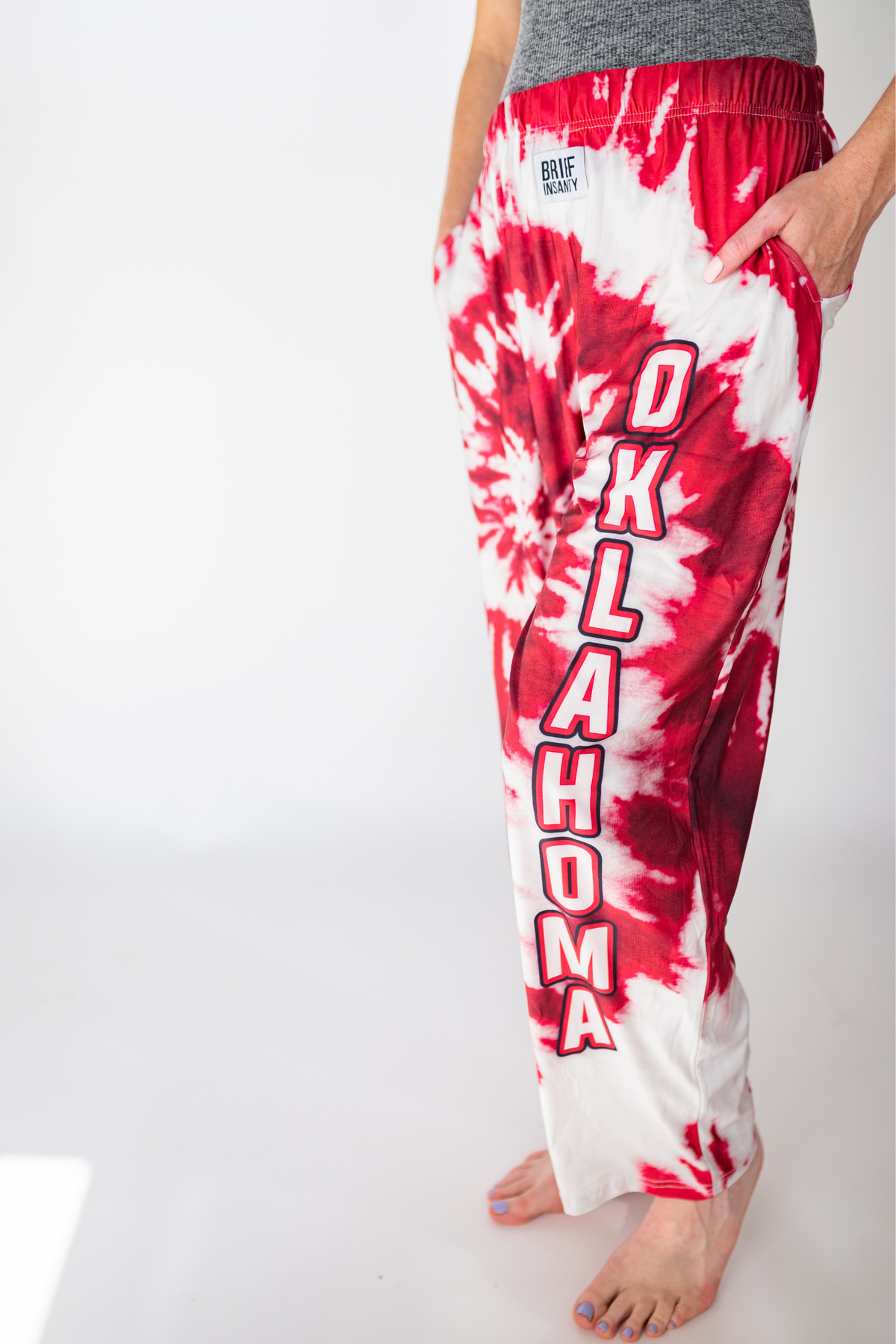 Oklahoma Orange Tie-Dye Pajama Pants | Brief Insanity XX-Large