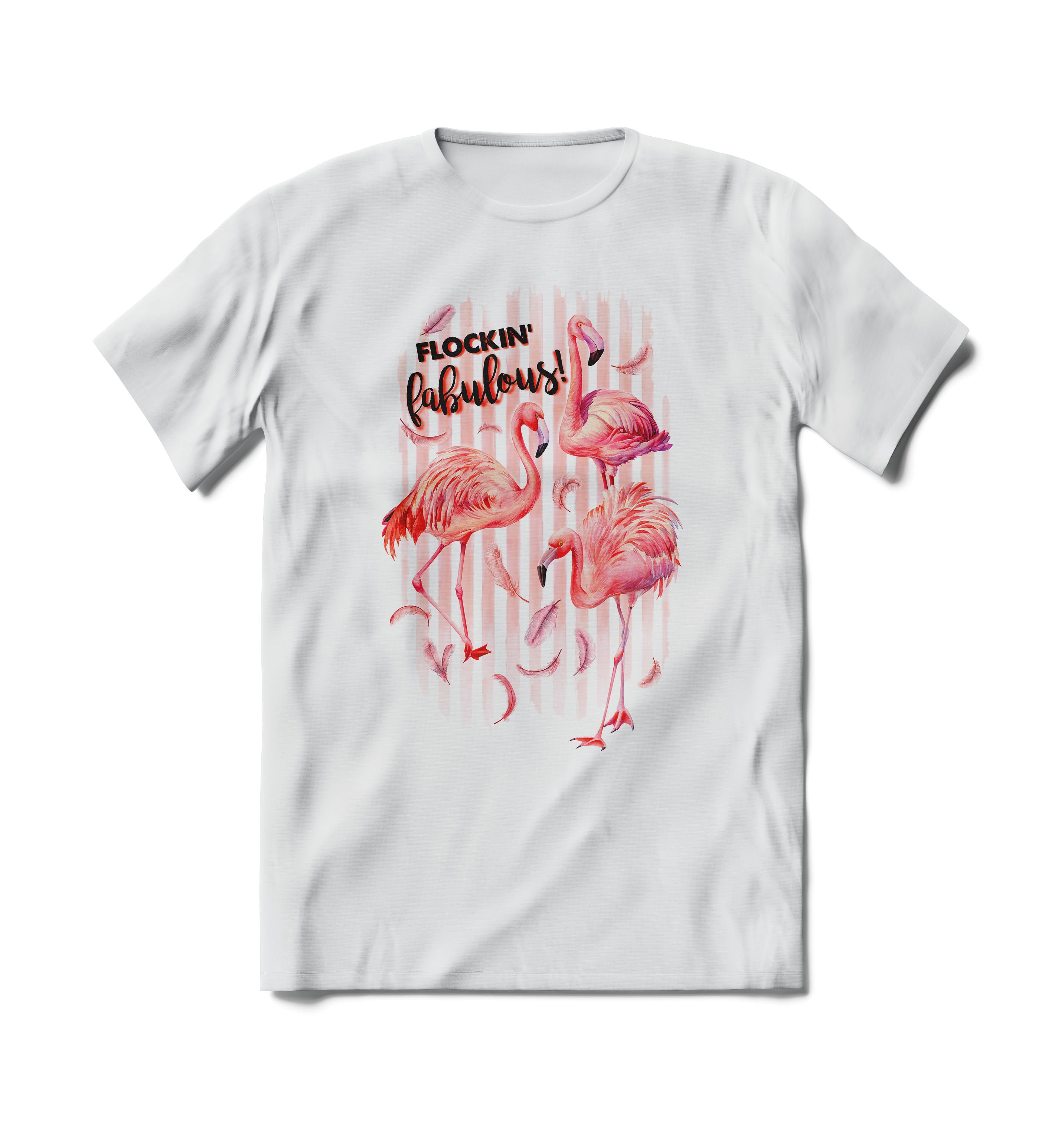 BRIEF INSANITY Flockin' Fabulous Flamingo Short Sleeve T-shirt