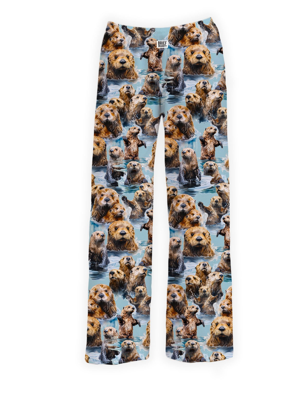 BRIEF INSANITY's Playful Sea Otter Pajama Lounge Pants