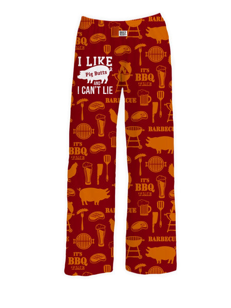 I Like Pig Butts BBQ Lounge Pants BRIEF INSANITY Brief Insanity