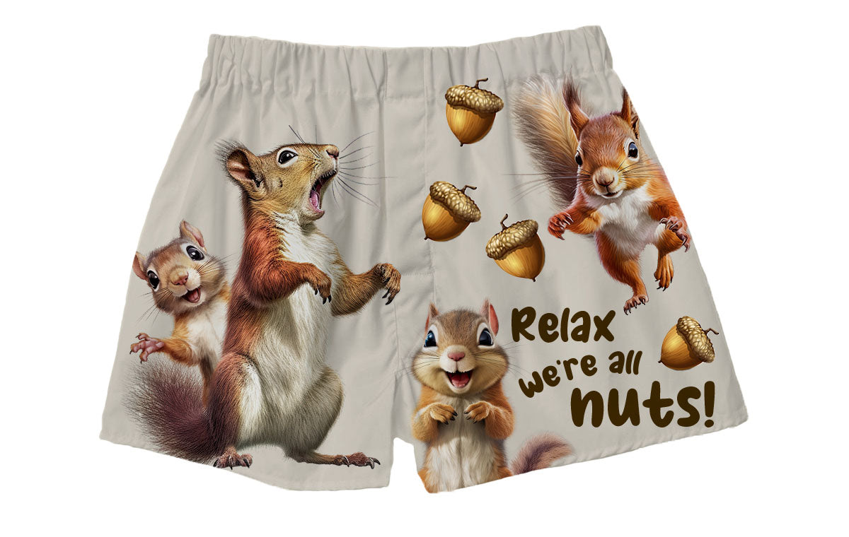 BRIEF INSANITY We're All All Nuts Boxer Shorts