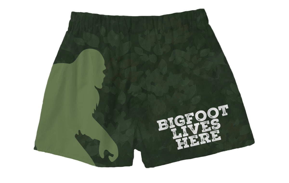 BRIEF INSANITY Bigfoot Lives Here Boxer Shorts