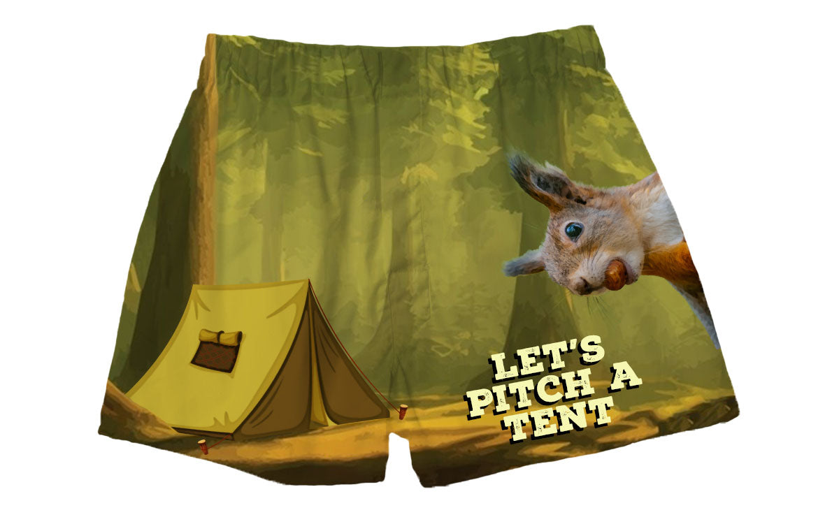 BRIEF INSANITY Pitch A Tent Boxer Shorts