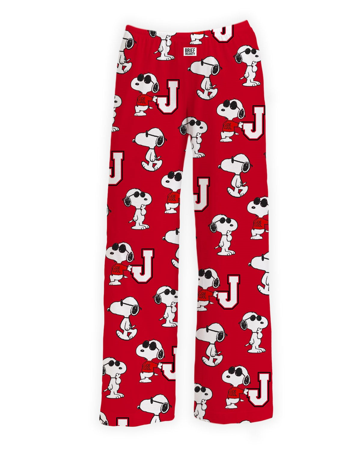 BRIEF INSANITY Red Snoopy J Pajama Lounge Pants