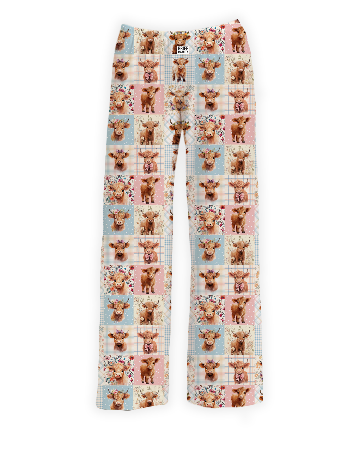 Highland Cow Quilt Pajama Pants | Brief Insanity