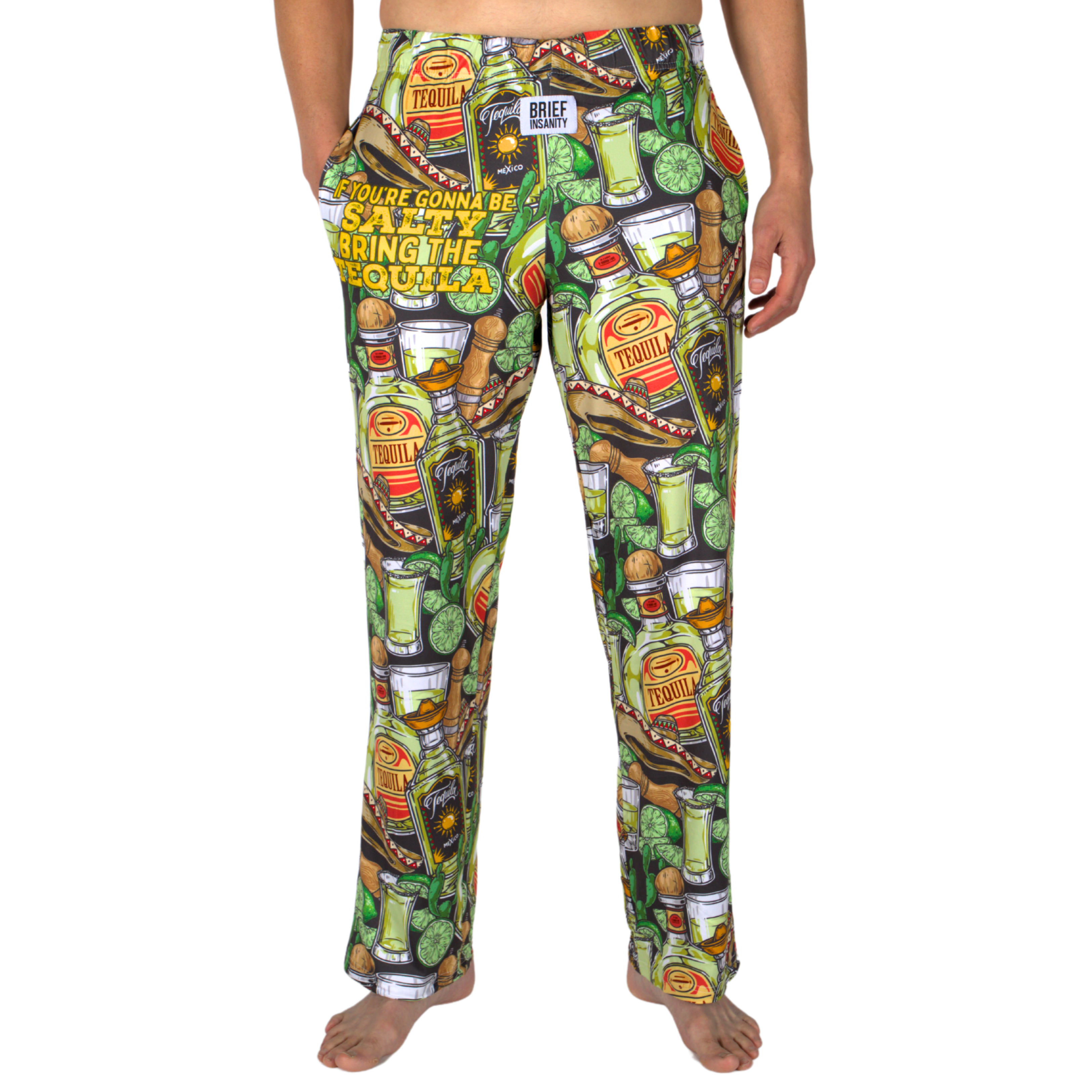 BRIEF INSANITY'S Bring the Tequila Lounge Pants Front View