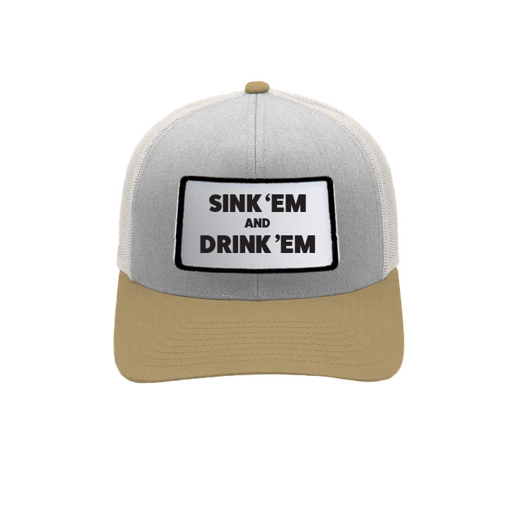BRIEF INSANITY Sink 'Em and Drink 'Em | Men's Structured Trucker Hat