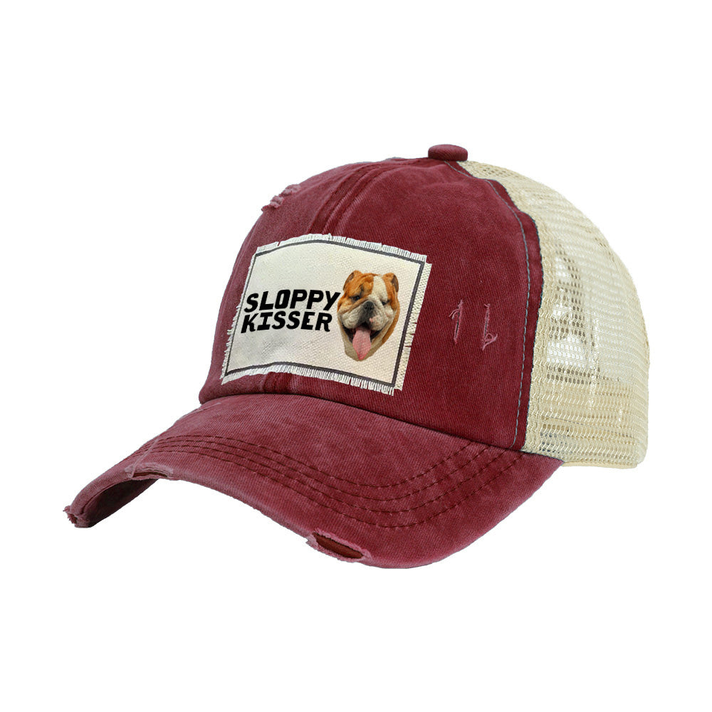 BRIEF INSANITY Sloppy Kisser Vintage Distressed Trucker Adult Hat