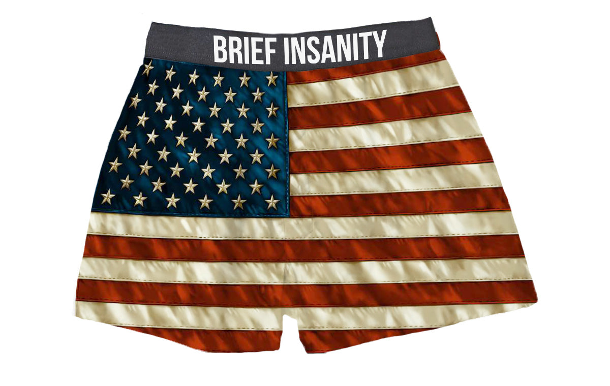 Sexy Men's American Flag Underwear Boxer Briefs Shorts Underpants Red S
