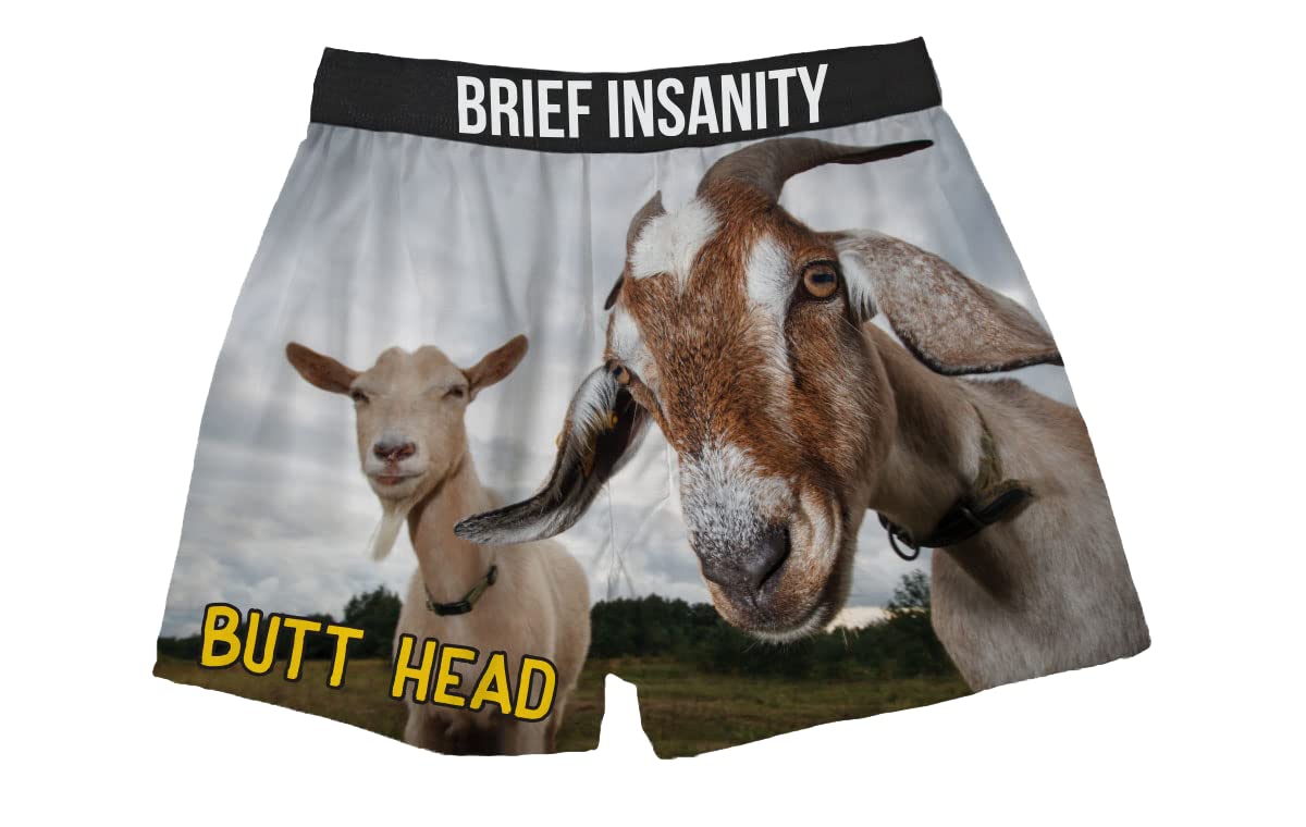 Butt Head Goat Themed Boxer Shorts | Brief Insanity