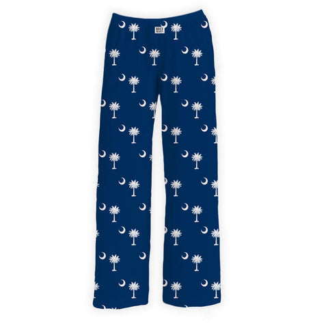 Soma Cool Nights Slub Wide-Leg Pajama Pants, ZEBRA PALM POWDER BLUE