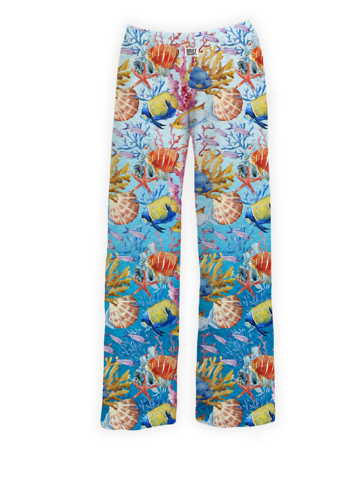 Brief Insanity Tropical Fish Pattern Lounge Pants Large