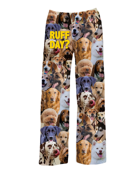 Ruff Day Dog Pajama Pants | Brief Insanity Large